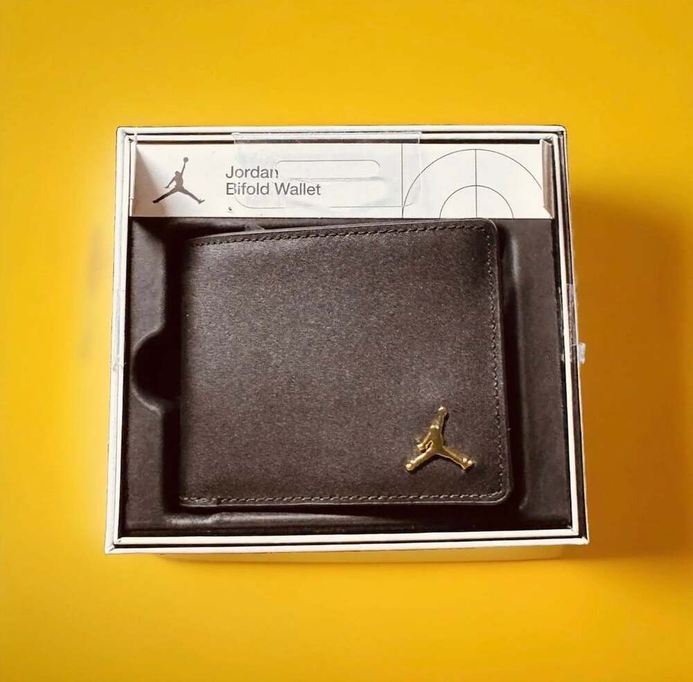 Jordan Jumpman Ingot Bifold Wallet Black Leather